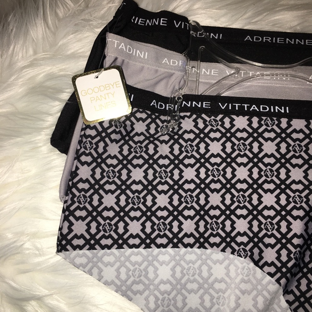 3 pack Adrianne Vittadini panty hipster gray black - Picture 3 of 7